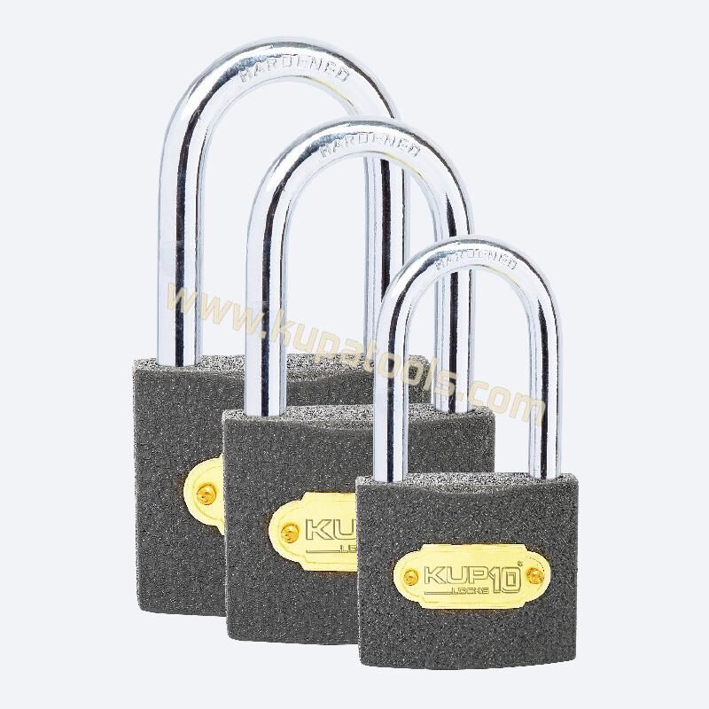 Kupa Uzun Kanca Asma Kilit Gri 63 mm. - 3 Anahtarlı