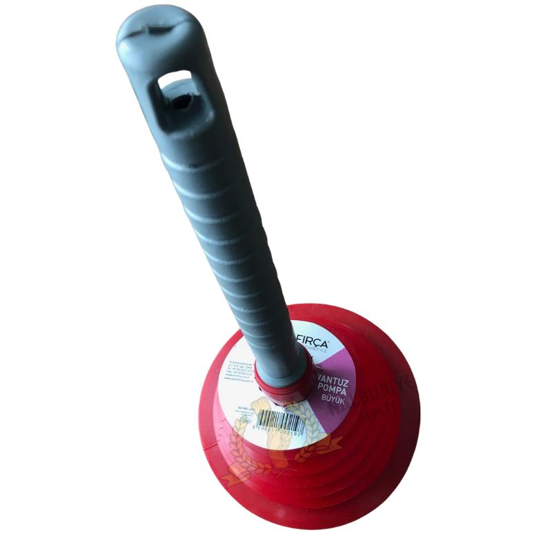 İzmir Fırça Körüklü Vantuz Pompa Büyük - Gider Pompası - 27 cm.