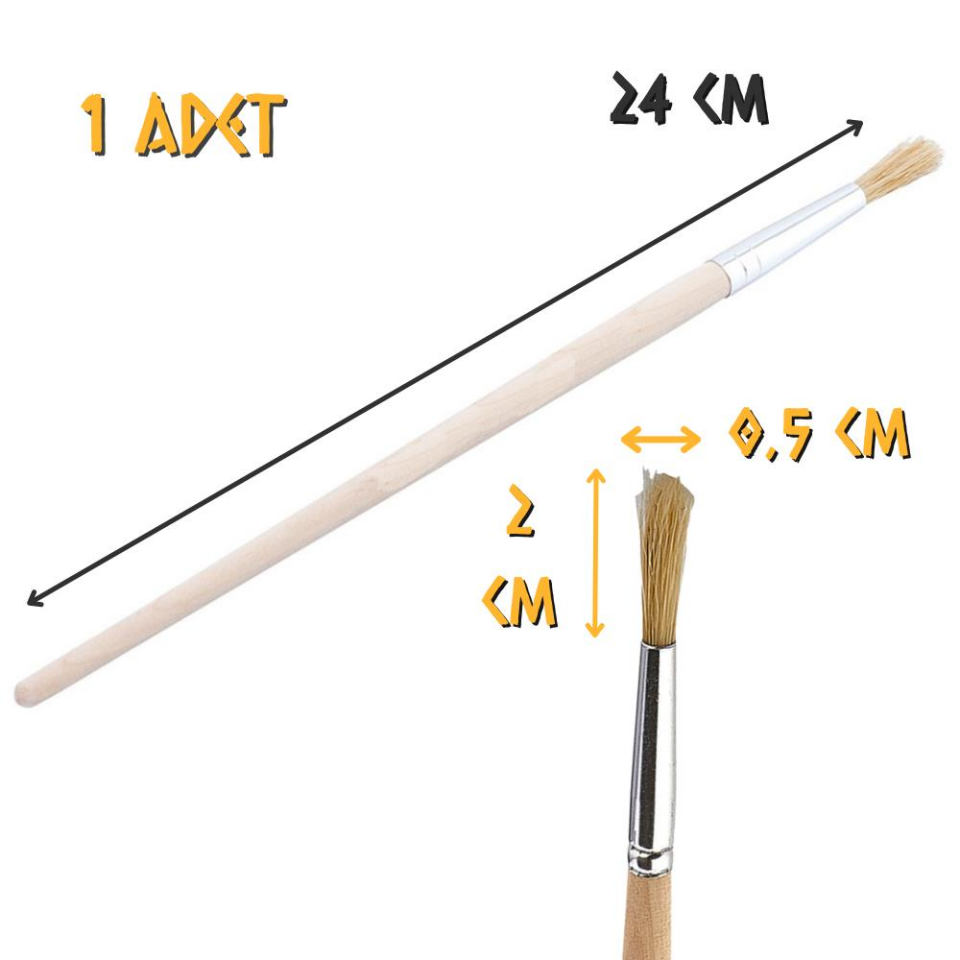 İzmir Fırça Nalbur Tipi Sert Kıllı Kalem Fırça - No: 6 - 1 Adet
