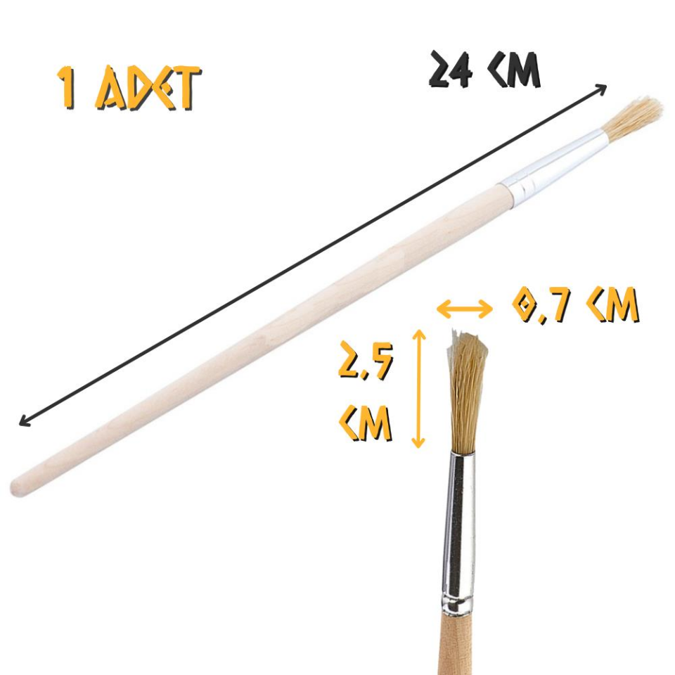 İzmir Fırça Nalbur Tipi Sert Kıllı Kalem Fırça - No: 10 - 1 Adet