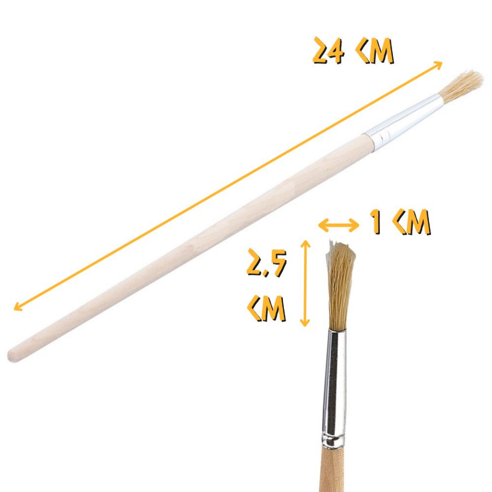 İzmir Fırça Nalbur Tipi Sert Kıllı Kalem Fırça - No: 18 - 1 Adet