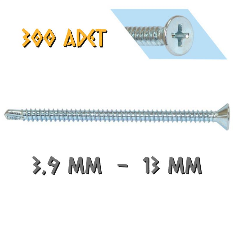 Yağmur Vida YHB Matkap Uçlu Akıllı Vida 3.9x13 mm. - 300 Adet