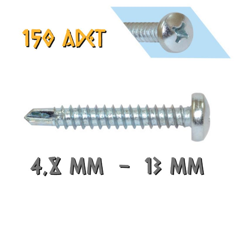 Yağmur Vida YSB Matkap Uçlu Akıllı Vida 4.8x13 mm. - 150 Adet