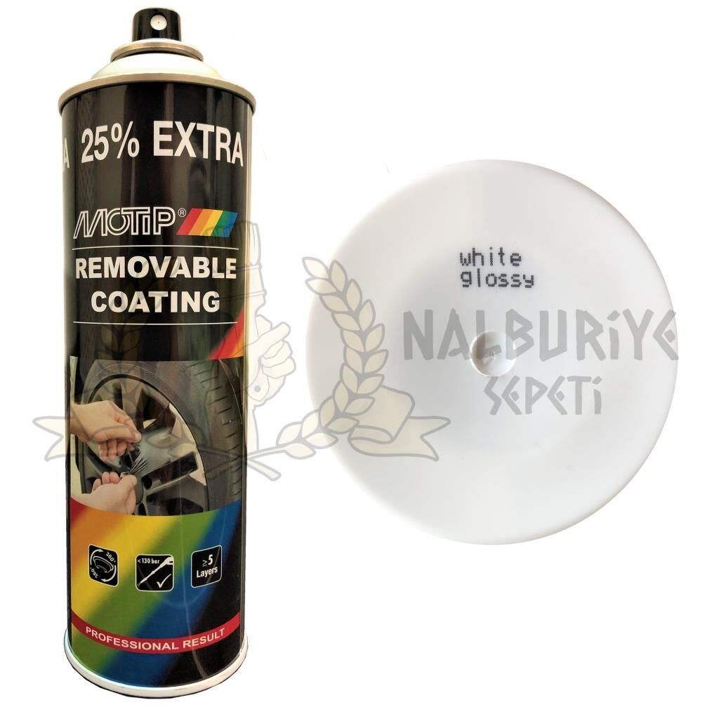 Motip Soyulabilir Sıvı Kauçuk PlastiDip Plastik Sprey Boya BEYAZ 500 ml - 04303
