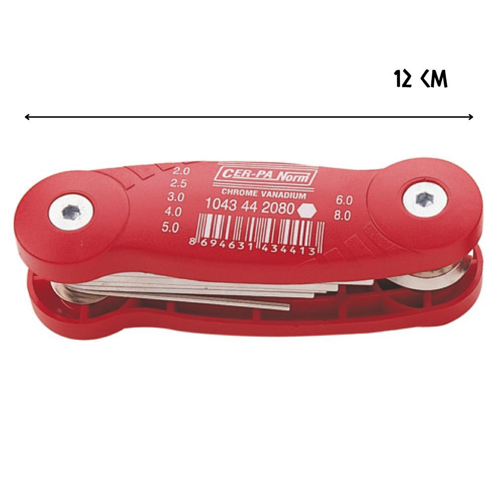 Cer-Pa Norm Çakı Tipi Alyan Anahtar Takımı - Cep Allen Seti