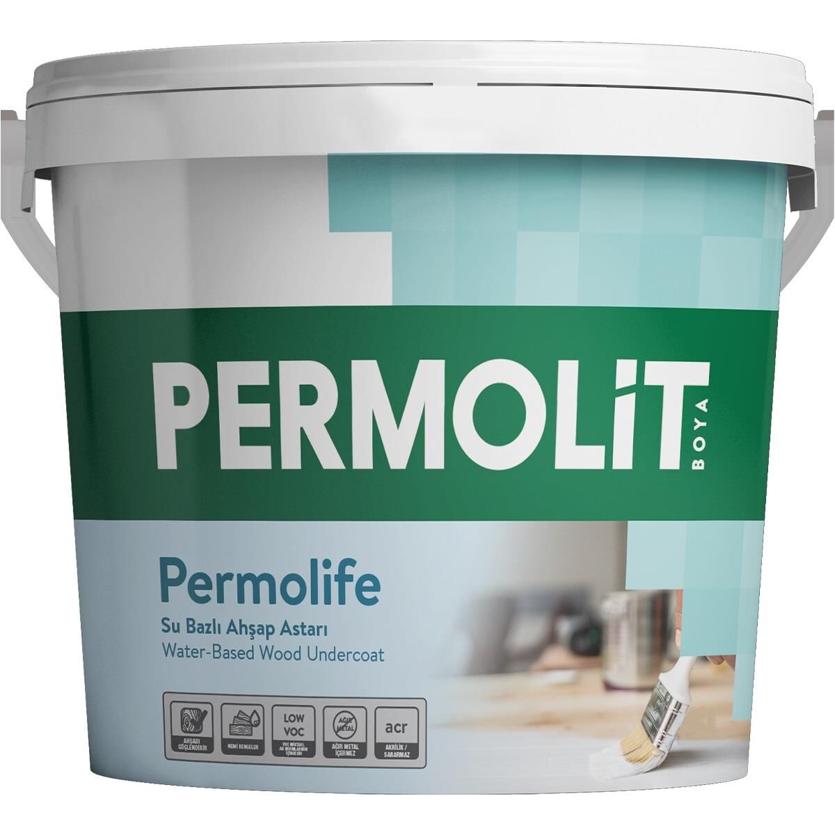 Permolit Permolife Su Bazlı Örtücü Ahşap Astarı - BEYAZ - 2.5 Lt.