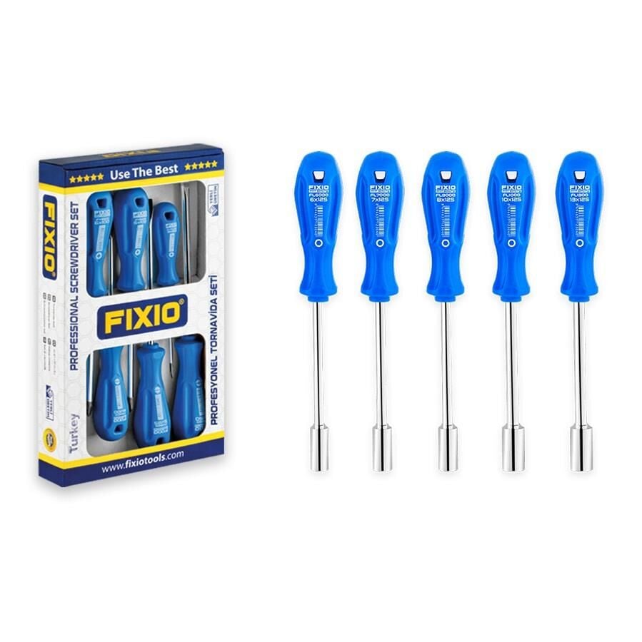 Fixio Lokma Tornavida Takımı 6-7-8-10-13 mm. - 5 Parça