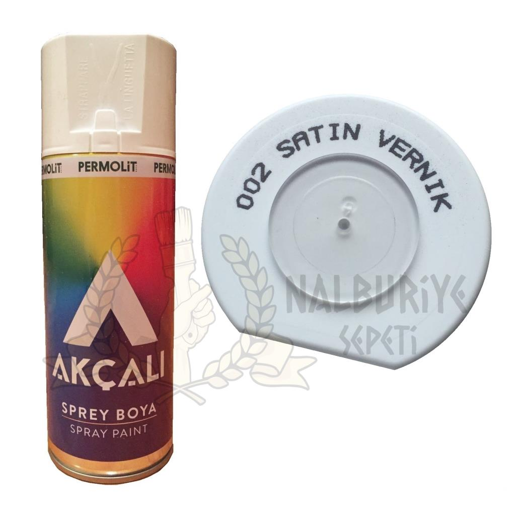 Akçalı Akrilik Sprey ŞEFFAF YARI MAT SATEN VERNİK 400 ml - 002