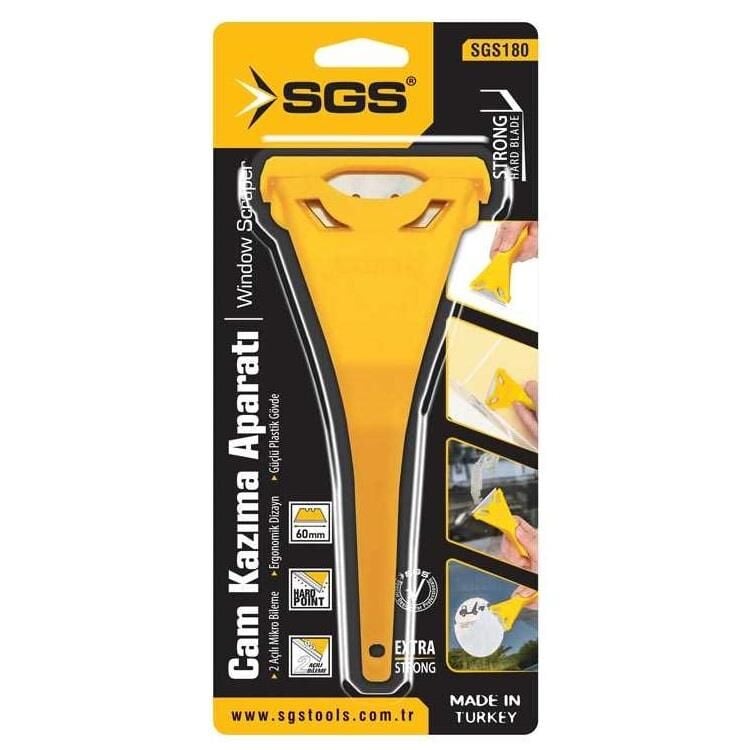SGS Cam Kazıma Aparatı - İki Açılı Bileme Çeliği - 60 mm.