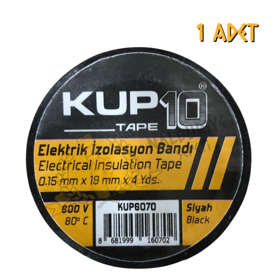 Kupa Elektrik İzole Bandı Siyah - 1 Adet