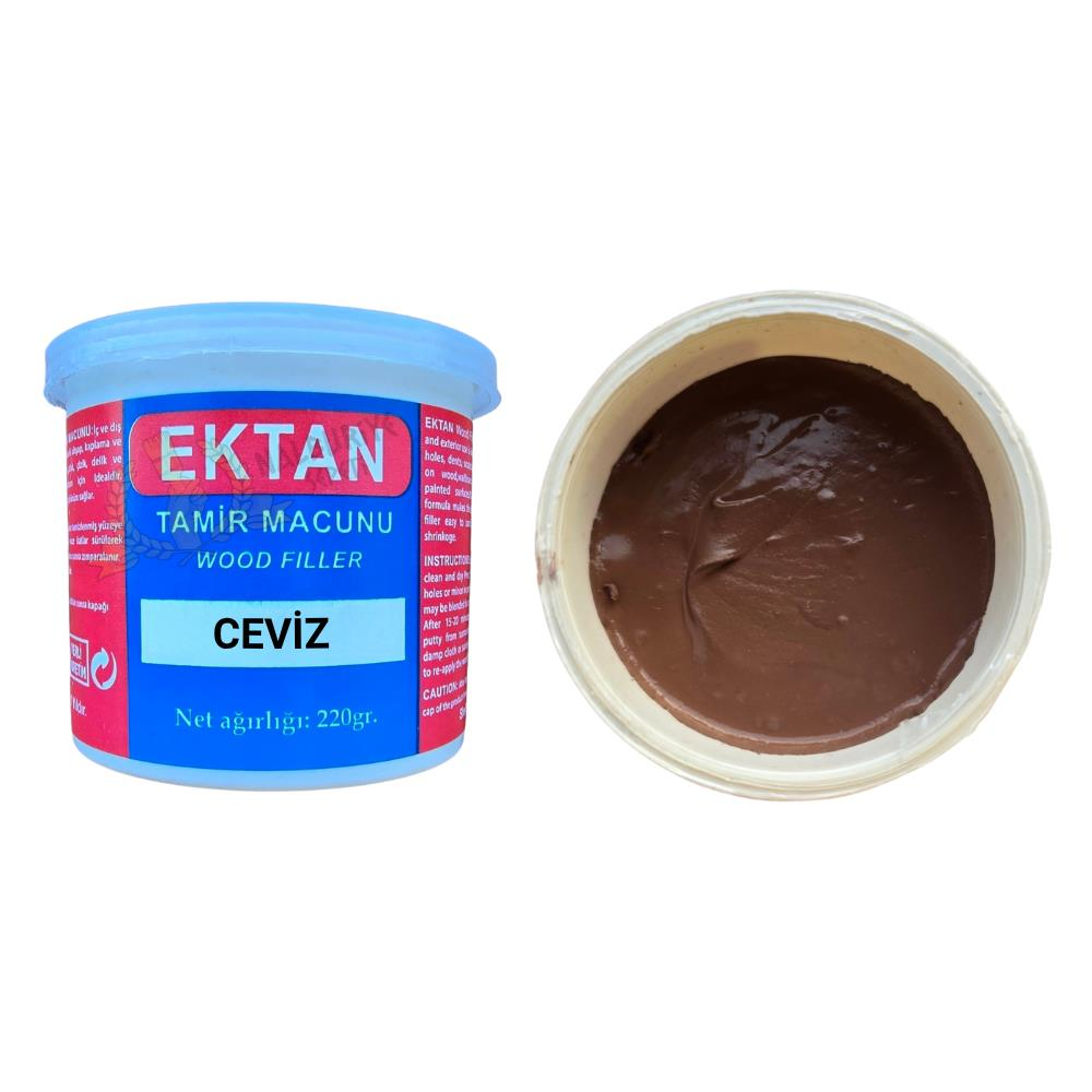 Ektan Masif ve Ahşap Tamir Macunu CEVİZ 220 gr. - 1 Adet