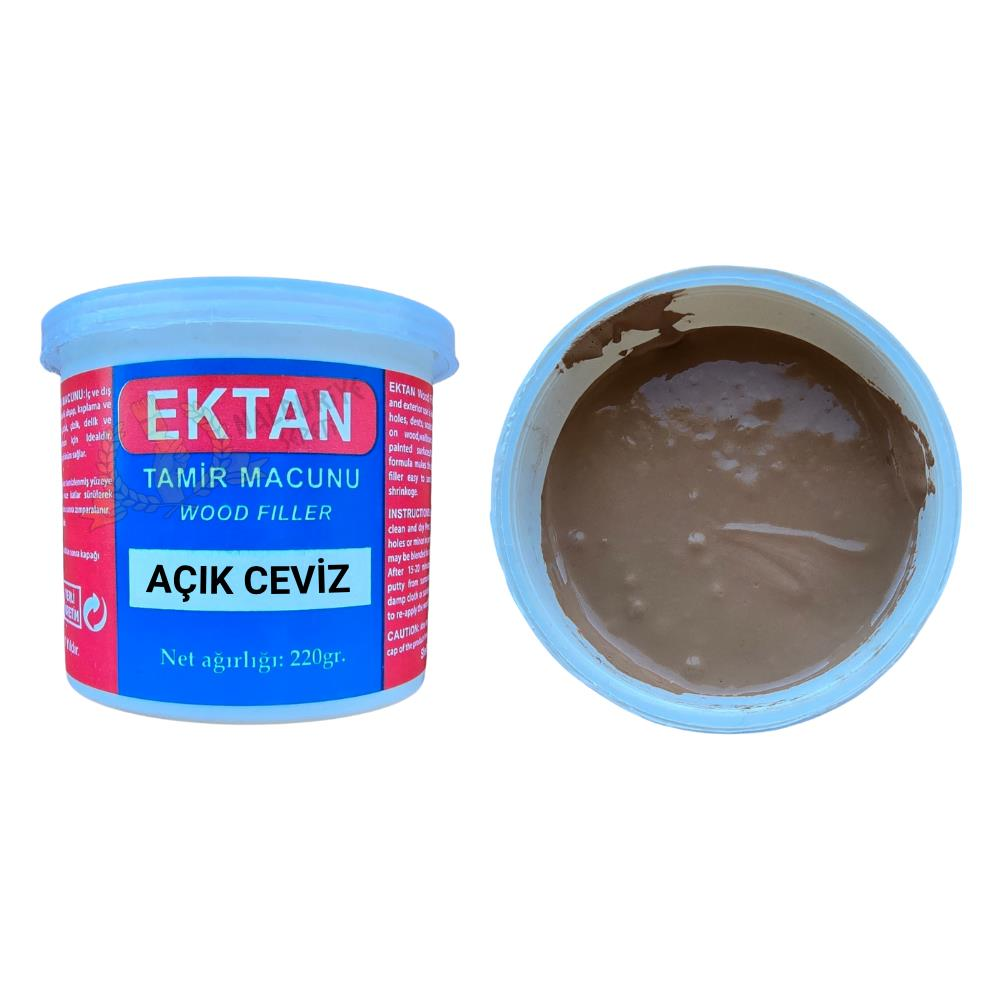 Ektan Masif ve Ahşap Tamir Macunu AÇIK CEVİZ 220 gr. - 1 Adet