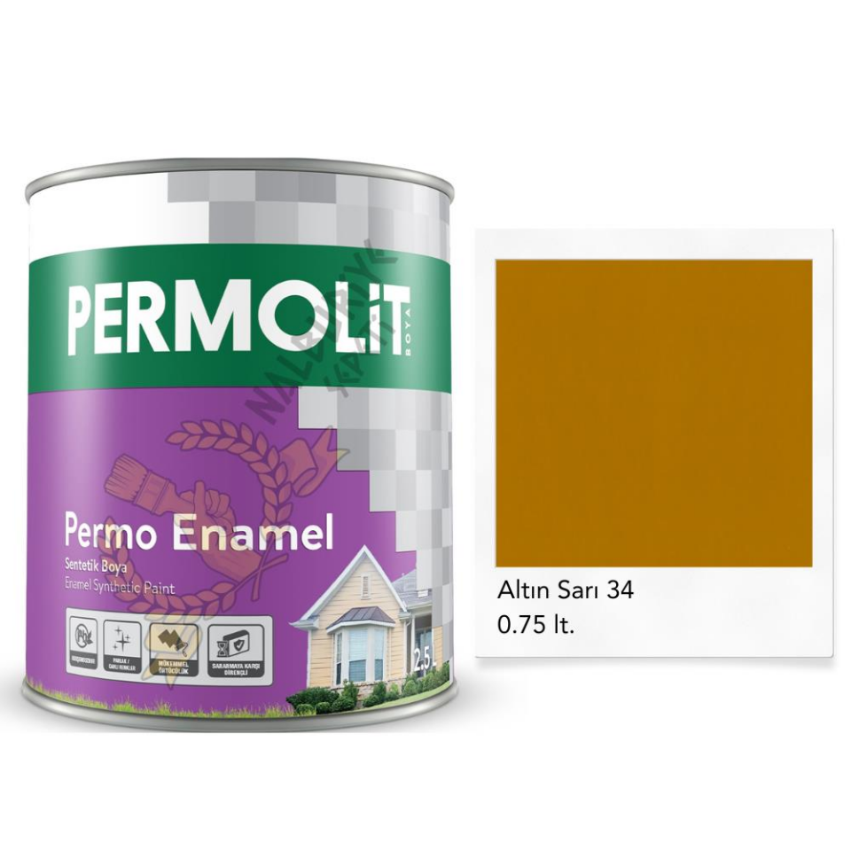 Permolit Enamel Sentetik Yağlı Boya ALTIN SARI 0.75 Lt.