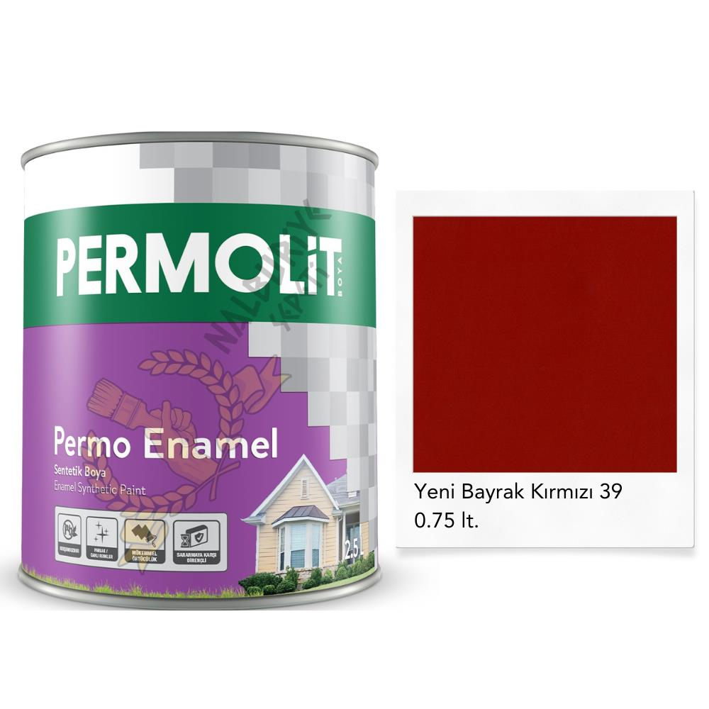 Permolit Enamel Sentetik Yağlı Boya BAYRAK KIRMIZI 0.75 Lt.