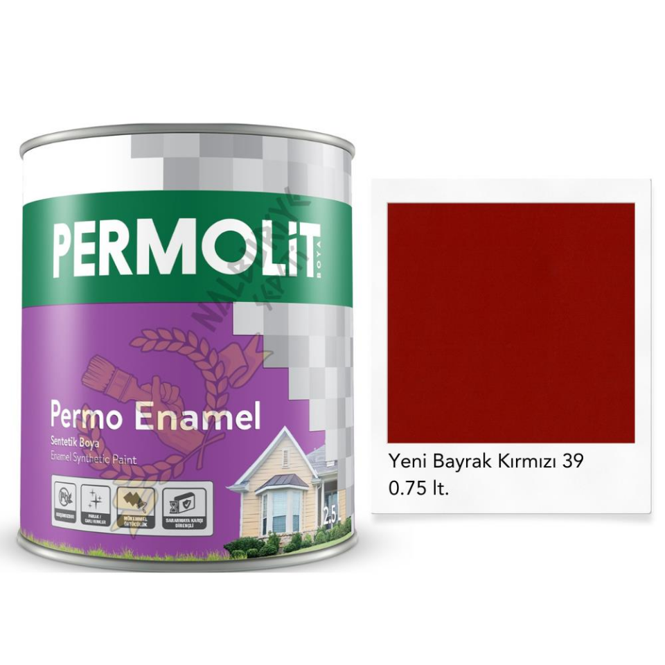 Permolit Enamel Sentetik Yağlı Boya BAYRAK KIRMIZI 0.75 Lt.