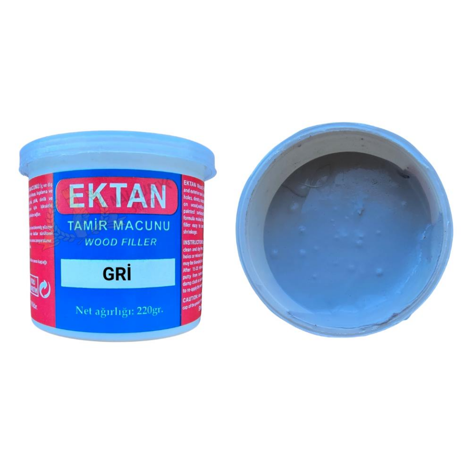 Ektan Masif ve Ahşap Tamir Macunu GRİ 220 gr. - 1 Adet