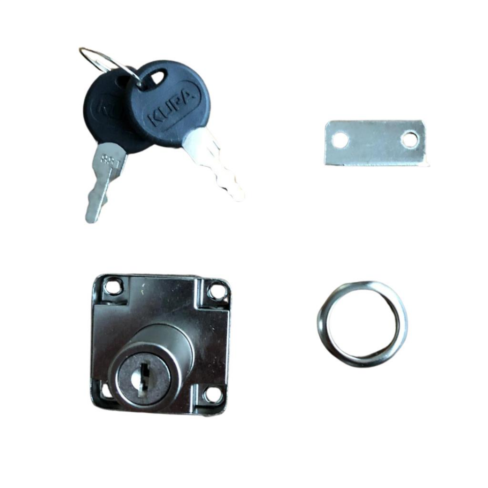 Kupa Çekmece Kilidi - Kare - 1 Adet