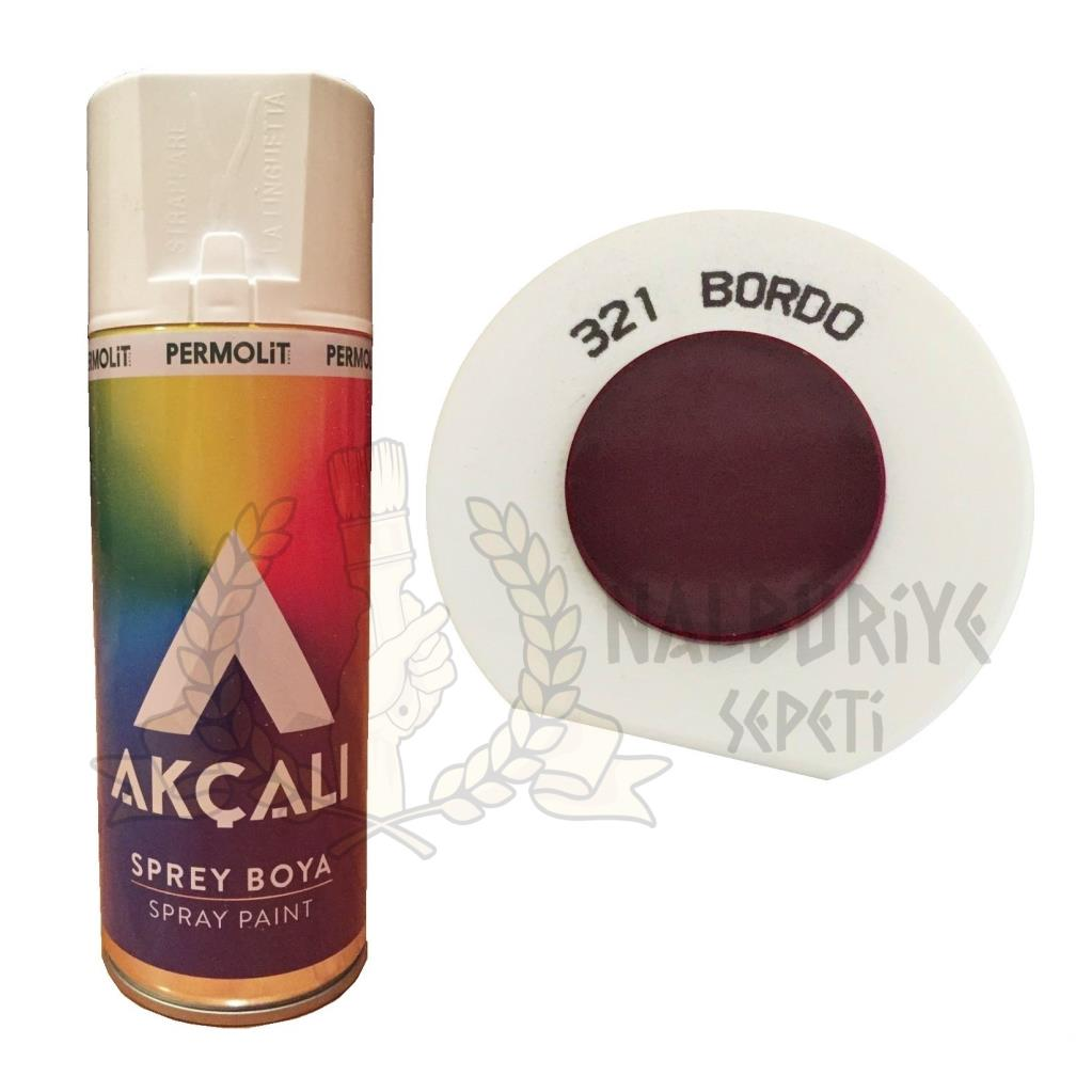 Akçalı Akrilik Sprey Boya BORDO 400 ml - 321