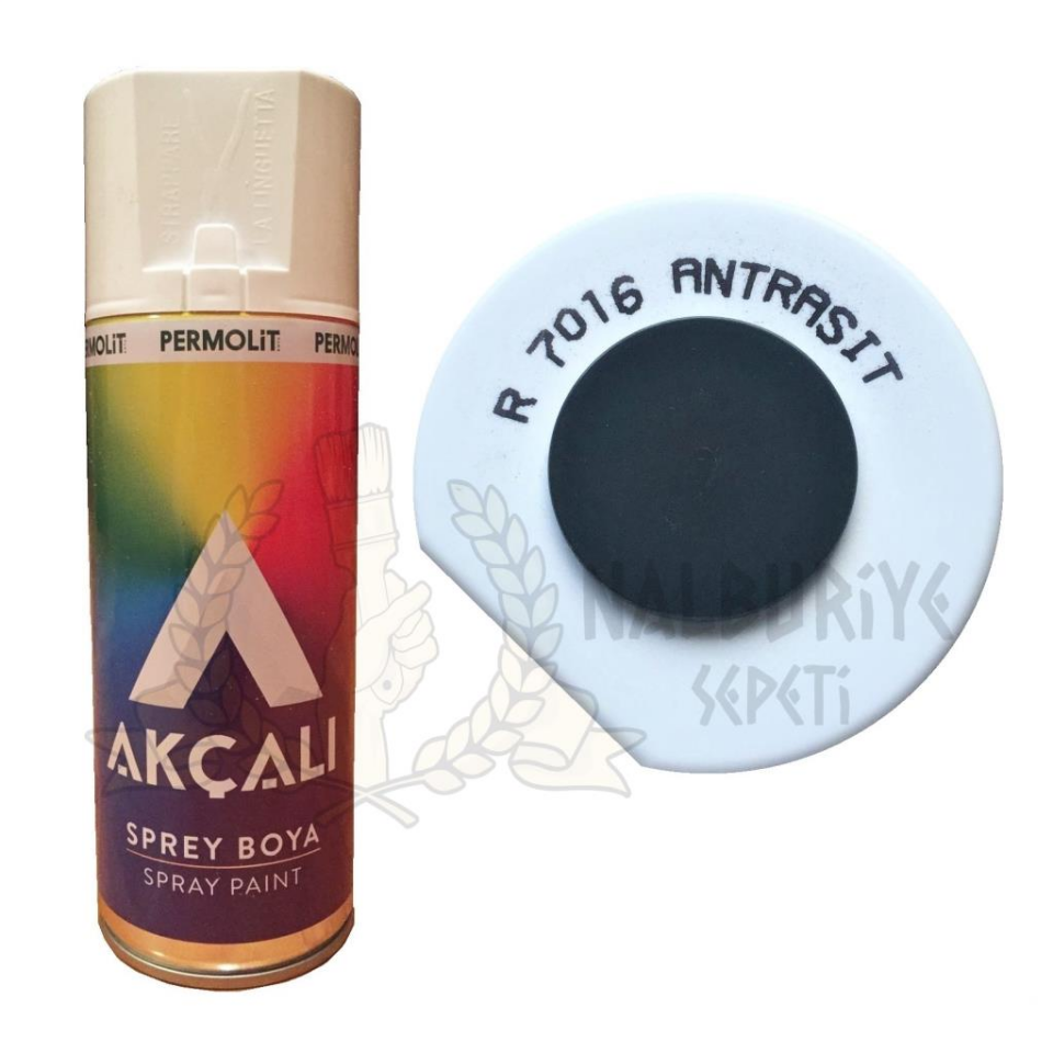 Akçalı Akrilik Sprey Boya ANTRASİT GRİ 400 ml - RAL7016