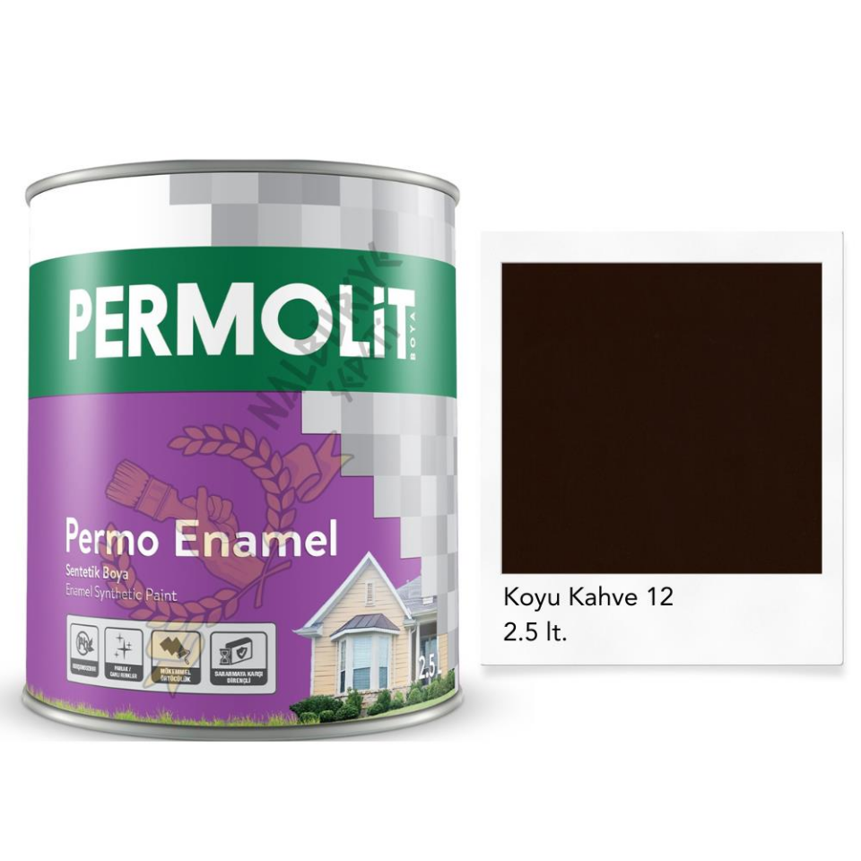 Permolit Enamel Sentetik Yağlı Boya KOYU KAHVE 2.5 Lt.