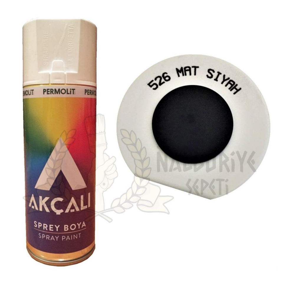 Akçalı Akrilik Sprey Boya MAT SİYAH 400 ml - RAL9005 - 526