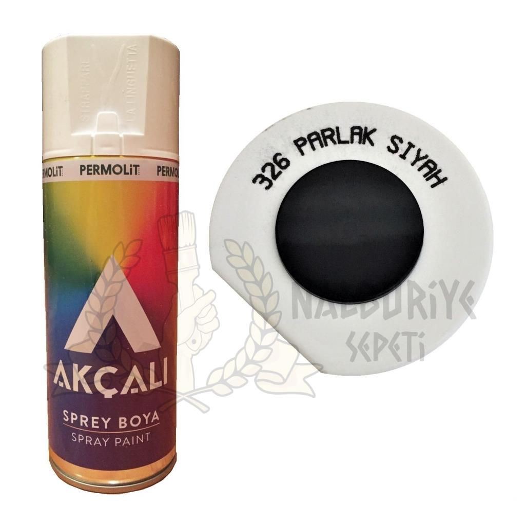 Akçalı Akrilik Sprey Boya PARLAK SİYAH 400 ml - RAL9005 - 326