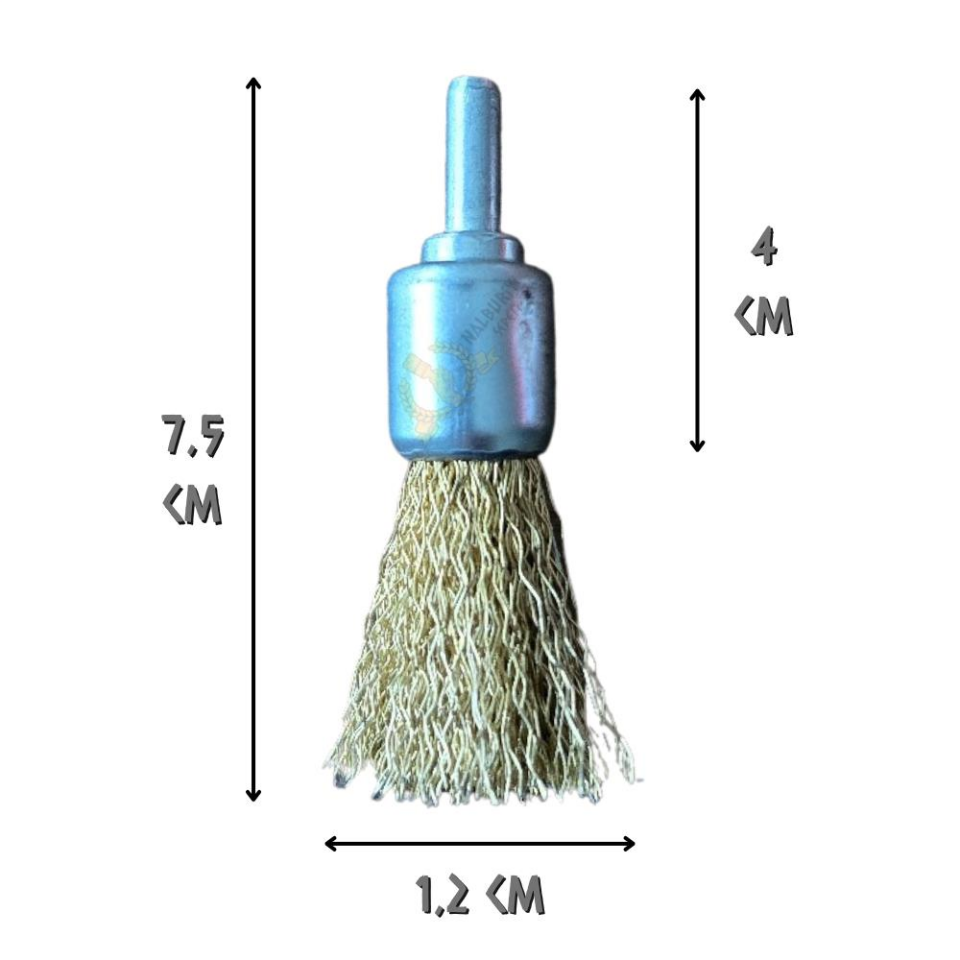 SGS Pimli Çelik Tel Fırça - Saçaklı Kalem - 12 mm. - 1 Adet