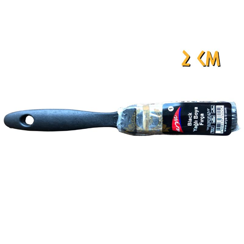 Yapaş Arya Black Plastik Saplı Yağlı Boya Fırçası No: 1 - 2 cm.