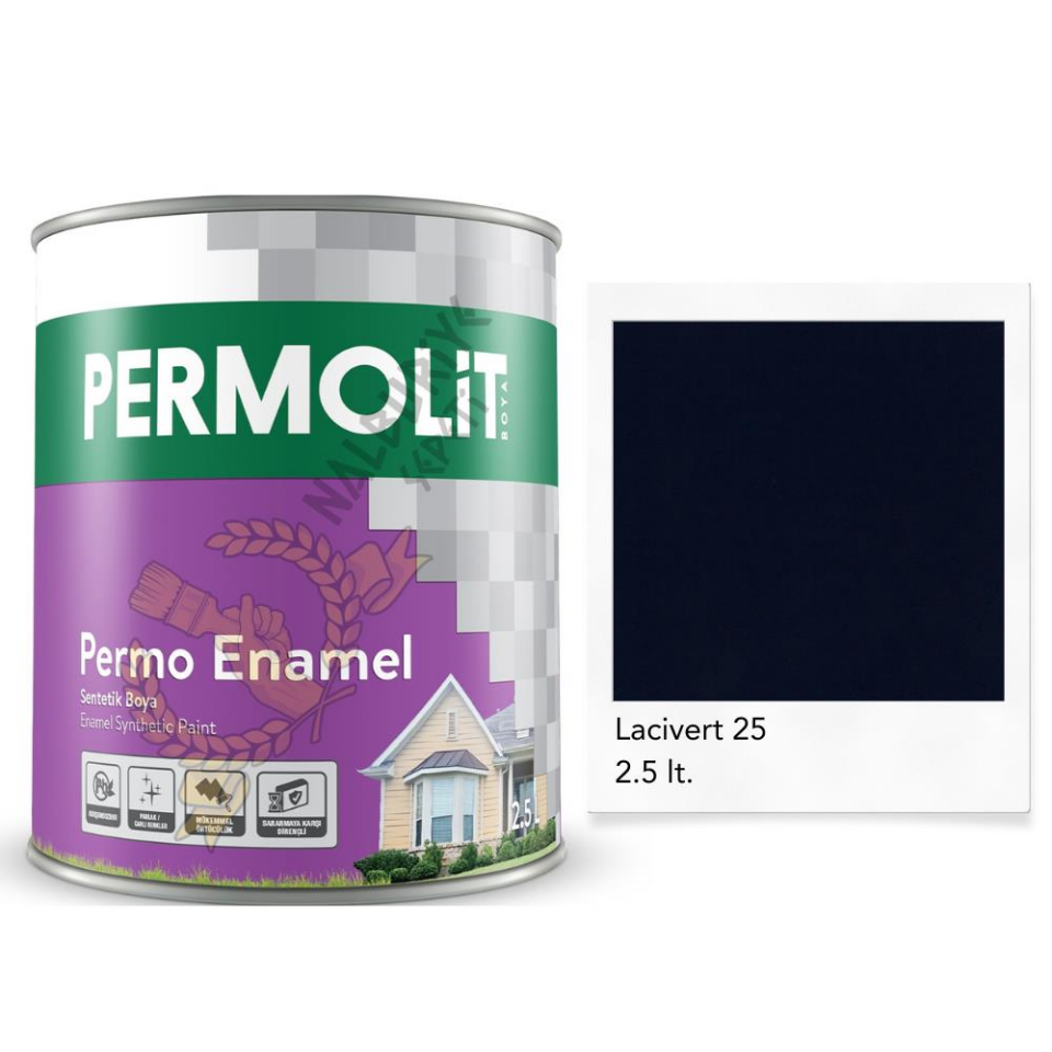 Permolit Enamel Sentetik Yağlı Boya LACİVERT 2.5 Lt.