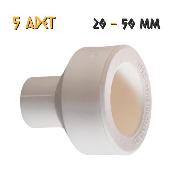 Plastherm PPRC Redüksiyon 50x20 mm. - 5 Adet