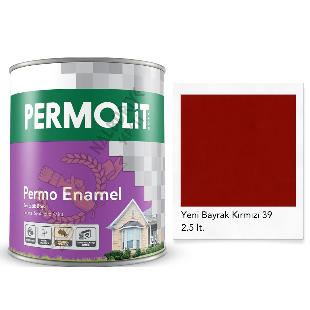 Permolit Enamel Sentetik Yağlı Boya BAYRAK KIRMIZI 2.5 Lt.