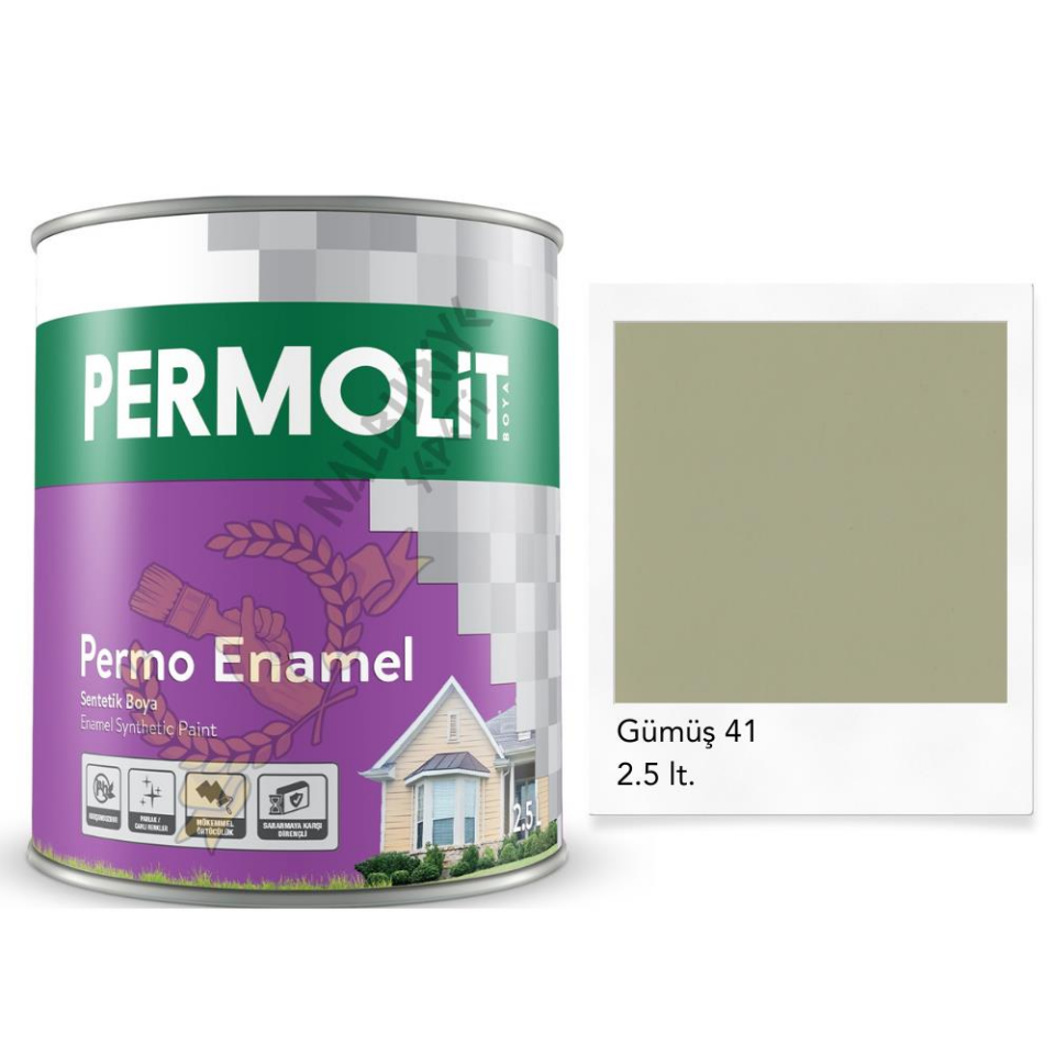 Permolit Enamel Sentetik Yağlı Boya GÜMÜŞ 2.5 Lt.