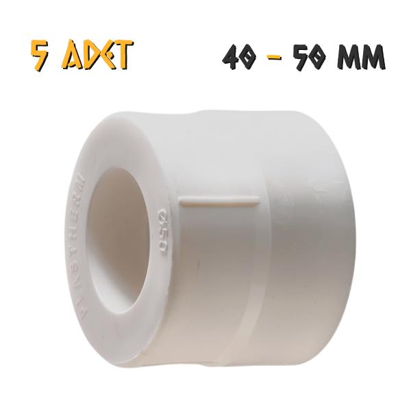 Plastherm PPRC Redüksiyon 50x40 mm. - 5 Adet