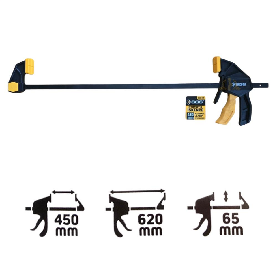 SGS Ayarlanabilir Uçlu Otomatik İşkence 450 mm.  - 1 Adet