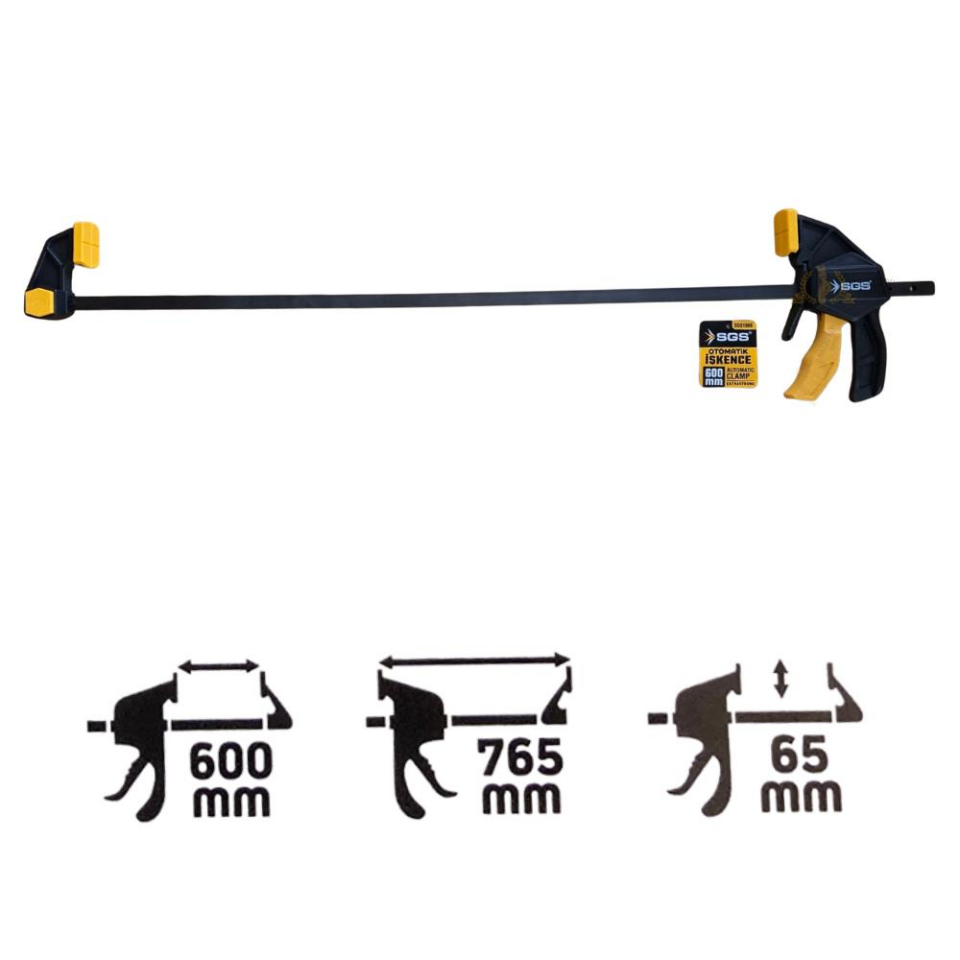 SGS Ayarlanabilir Uçlu Otomatik İşkence 600 mm.  - 1 Adet