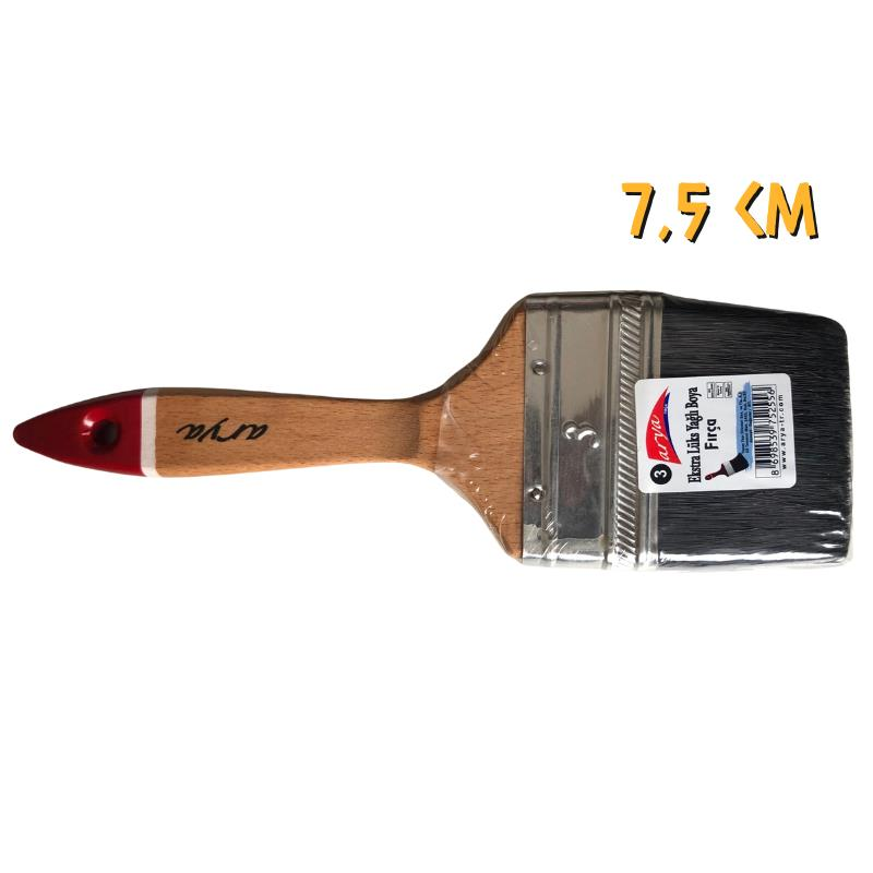Yapaş Arya Extra Lüks Ahşap Saplı Yağlı Boya Fırçası No: 3 - 7.5 cm.