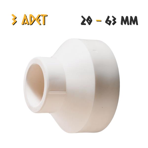 Plastherm PPRC Redüksiyon 63x20 mm. - 3 Adet