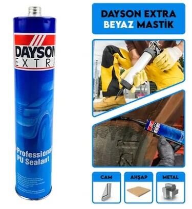 Dayson Extra Poliüretan Mastik Yapıştırıcı GRİ 280 ml. - 5 Adet