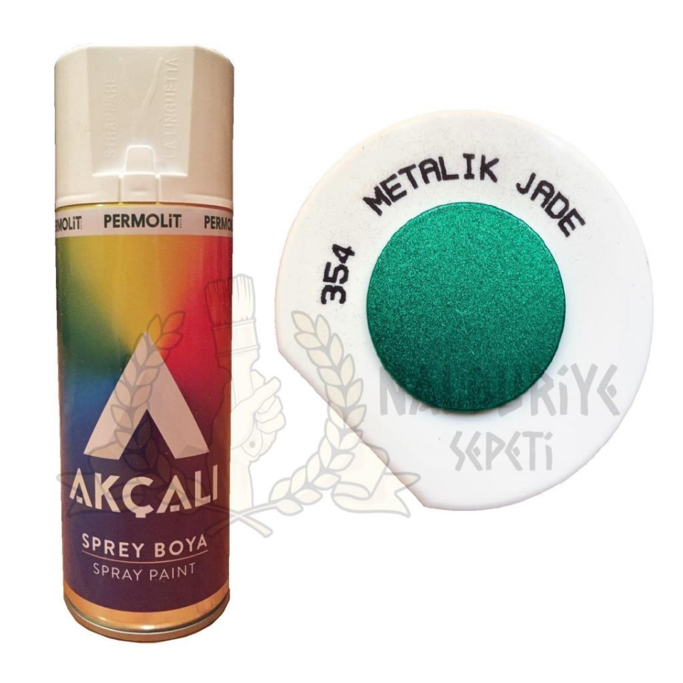 Akçalı Akrilik Sprey Boya METALİK JADE YEŞİL (Simli) 400 ml - 354