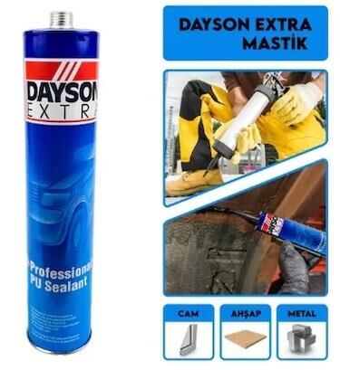 Dayson Extra Poliüretan Mastik Yapıştırıcı GRİ 280 ml. - 25 Adet