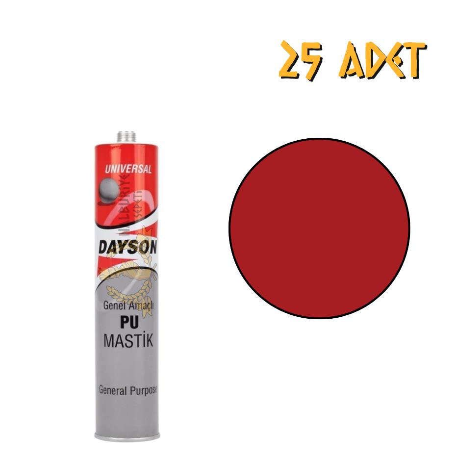 Dayson Extra Poliüretan Mastik Yapıştırıcı KIRMIZI 280 ml. - 25 Adet