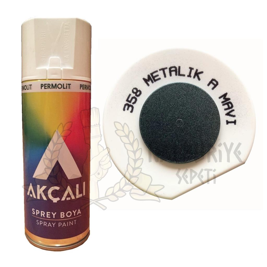 Akçalı Akrilik Sprey Boya METALİK AÇIK MAVİ (Simli) 400 ml - 358