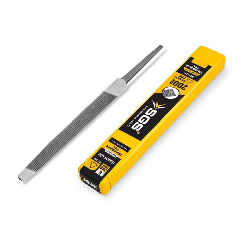 SGS Üçgen Eğe Regular Kalın Dişli 8'' - 200 mm. - 12 Adet