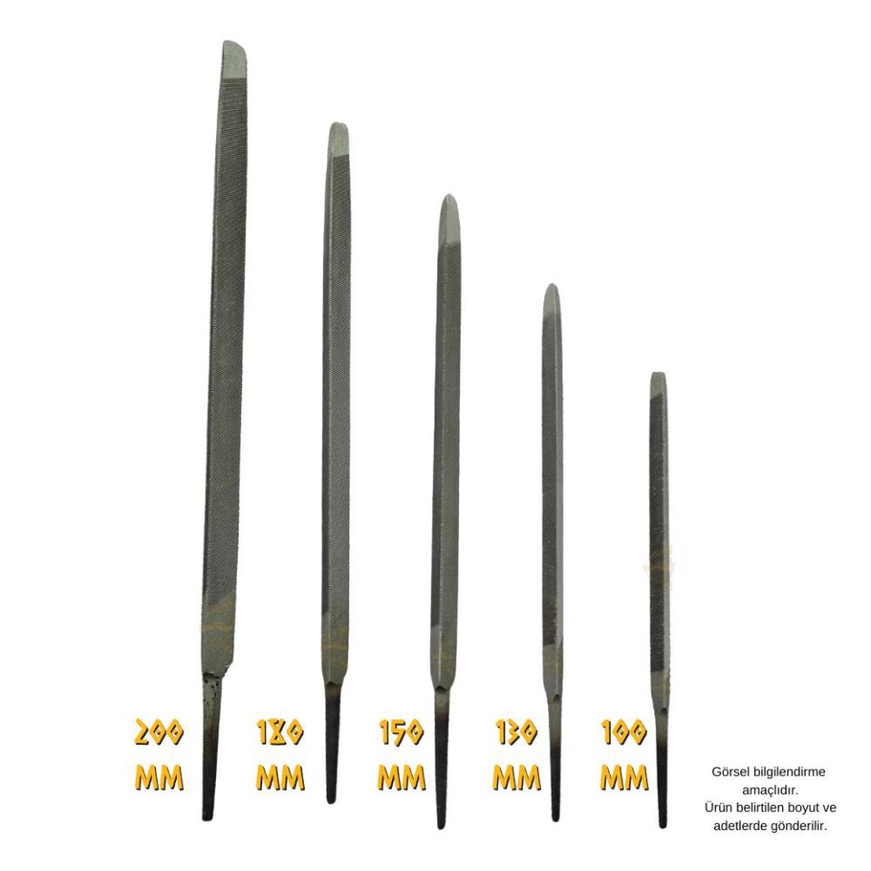 SGS Üçgen Eğe Slim İnce Dişli 4'' - 100 mm. - 12 Adet
