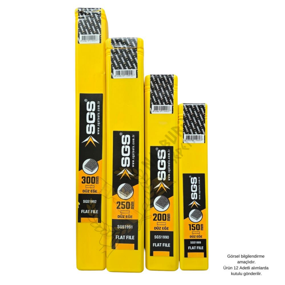 SGS Yassı Düz Eğe Orta Dişli 10'' - 250 mm. - 1 Adet