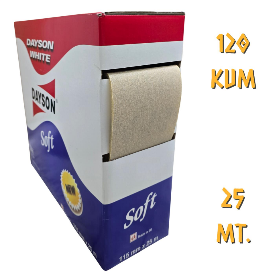 Dayson Soft Sünger Zımpara 115 mm. - 25 mt. - 120 Kum