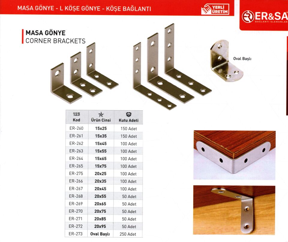 Ersa L Masa Gönye 15x45 mm. - 1 Adet