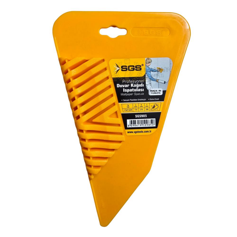 SGS Esnek Plastik Duvar Kağıdı Ispatulası 170x275x200 mm.