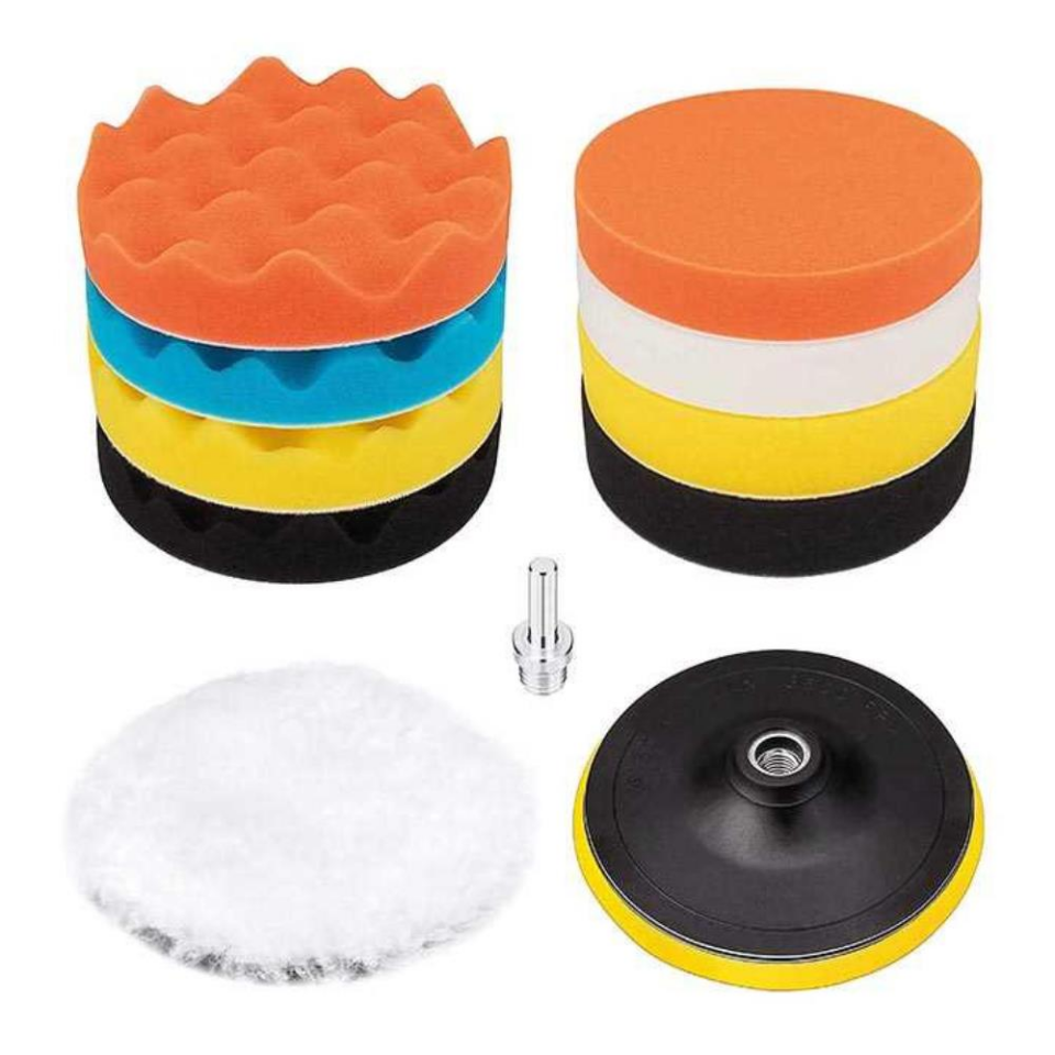 SGS Pasta Polisaj Seti 115 mm. Sünger-Taban-Ped-Adaptör - 11 Parça