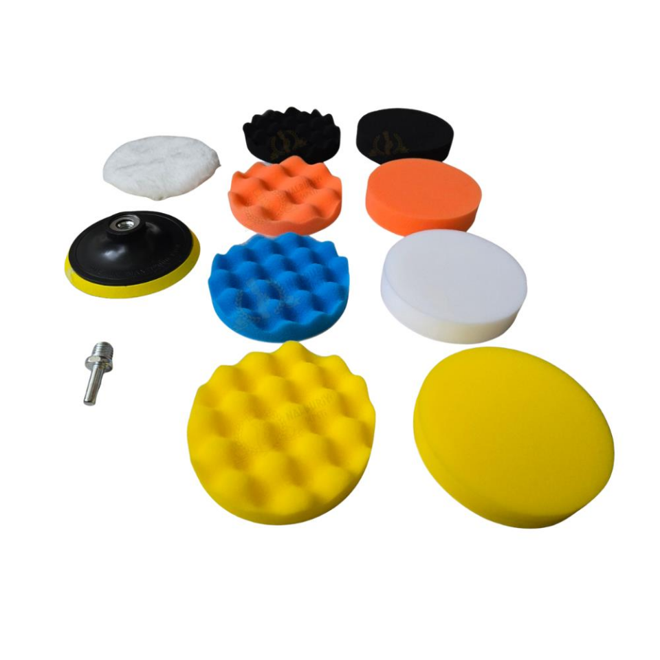 SGS Pasta Polisaj Seti 115 mm. Sünger-Taban-Ped-Adaptör - 11 Parça